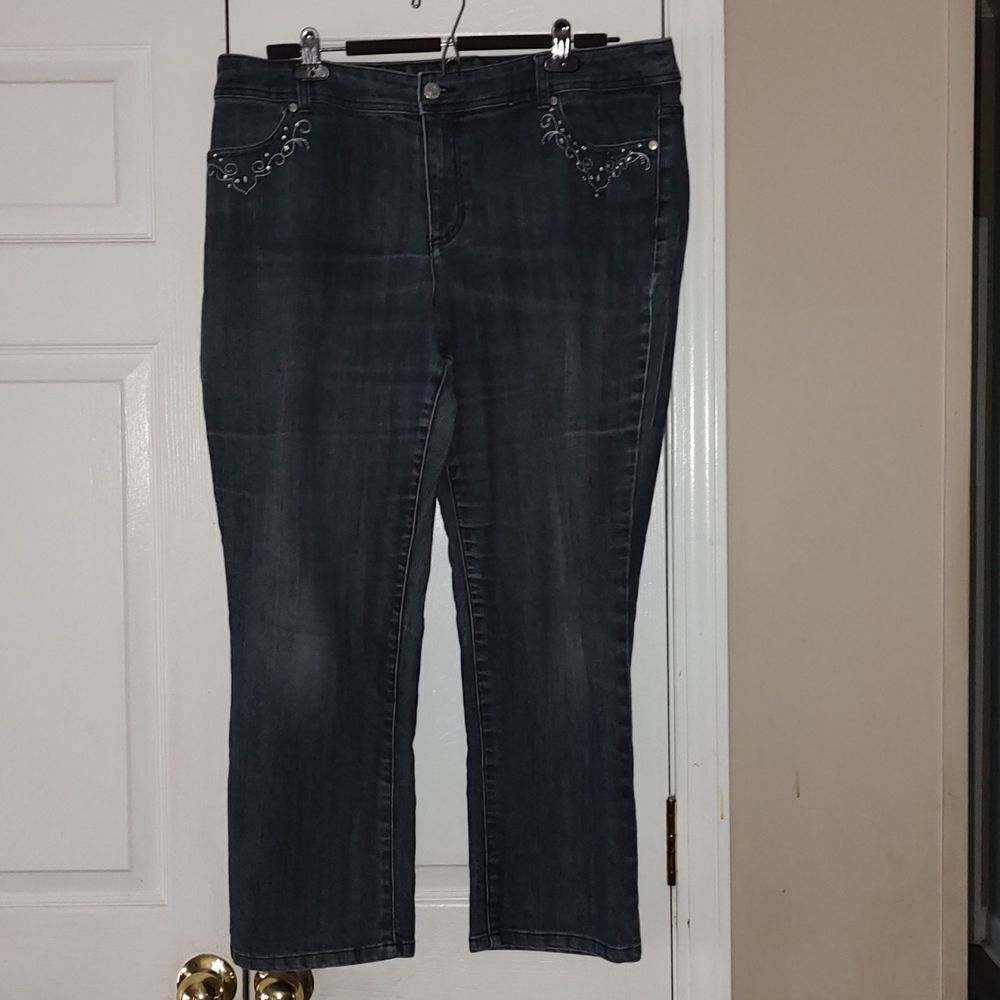 Additions by Chico's  embellished  jeans  Sz 3  ( SZ 16) NWOT